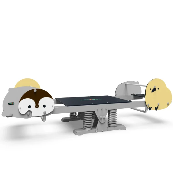 Seesaw Outdoor Playground | Multi-Person Animal-Themed Spring Seesaw