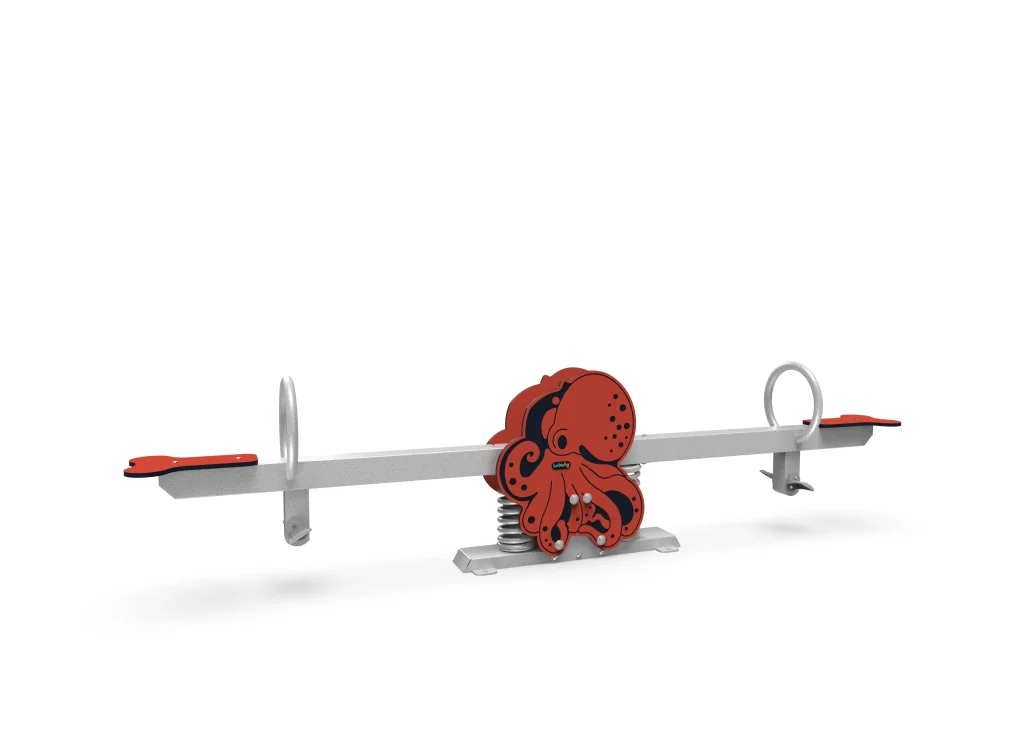 Outdoor teeter totter, Seesaw on playground equipment