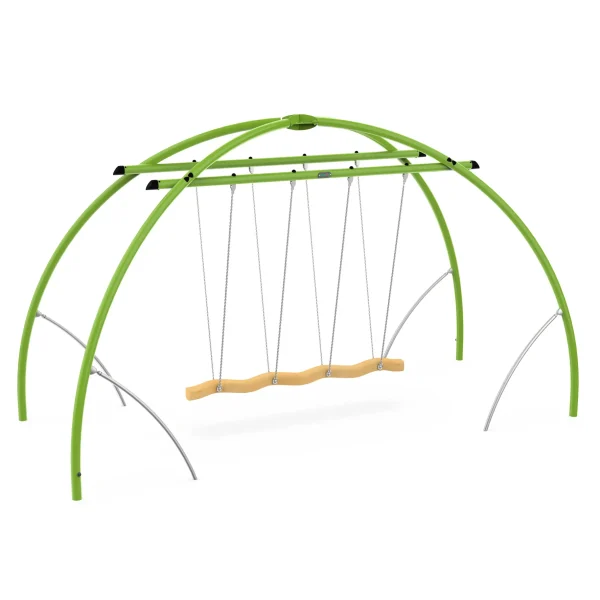 Multi-Person Swing for Playgrounds | Dome Swing with Wooden Bench Seat