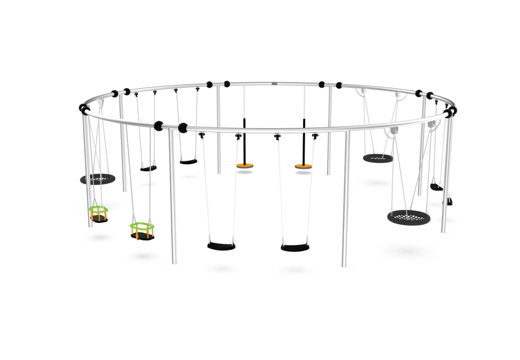 Outdoor metal swing set, Commercial playground swings