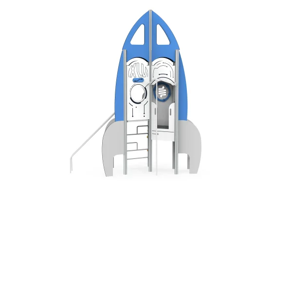 Mini-Rocket Tunnel Playground Slide | Interactive Rocket Play Structure for Kids