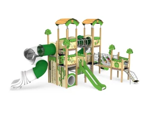 large garden slide with steps