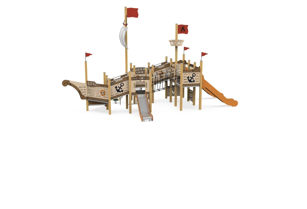 metal playground slide