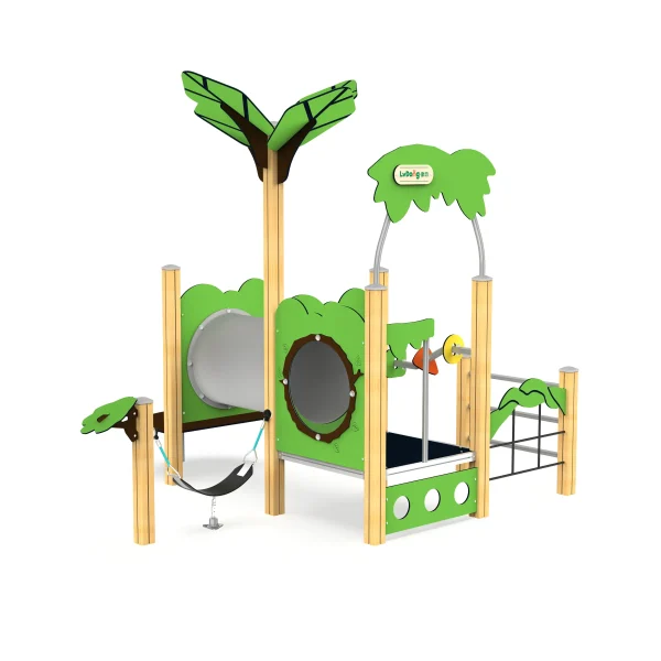 Jungle Theme Playground Slide | Compact Commercial Jungle Adventure Playset